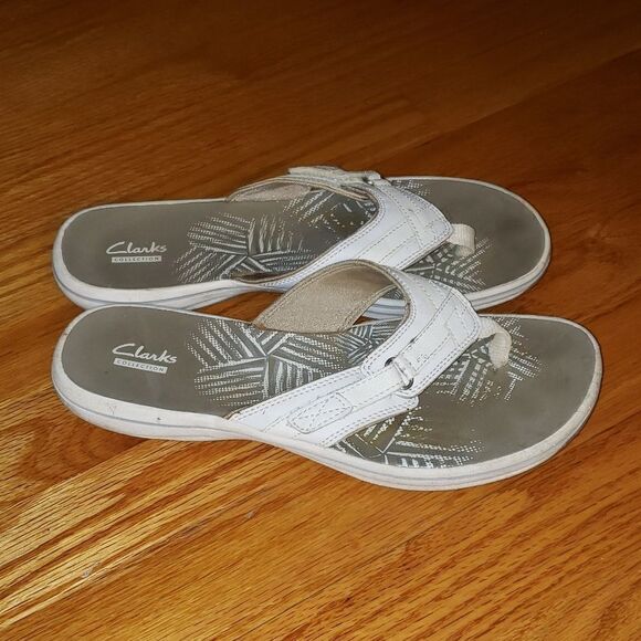 Clarks Collection white Sandals - Picture 1 of 6